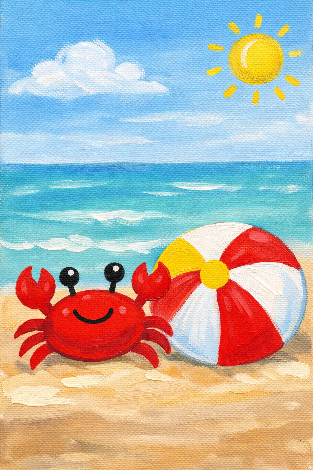 Staycation Paint & Pour - Palette Pals Gnome and Crab